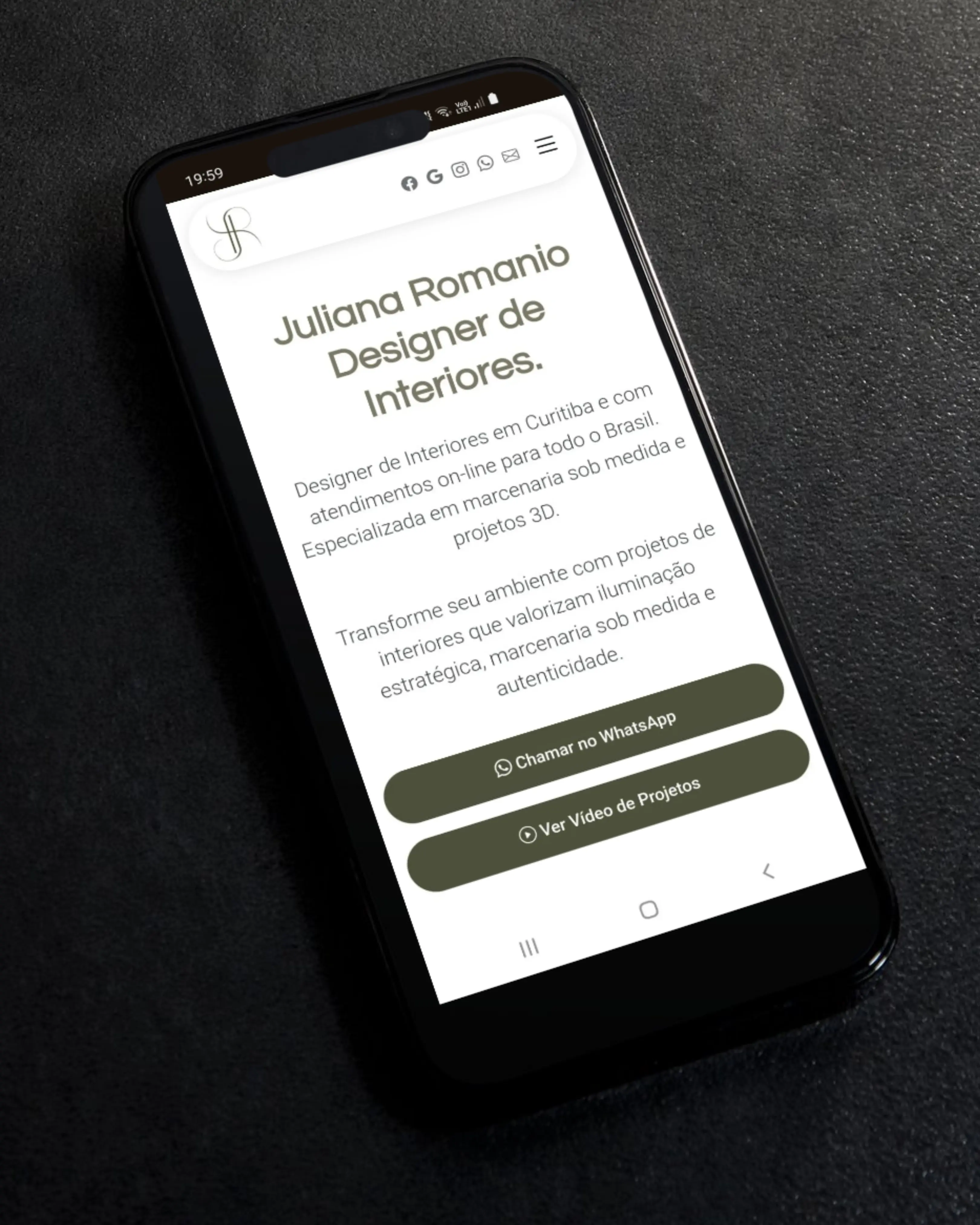 Criação de Sites - Juliana Romanio
