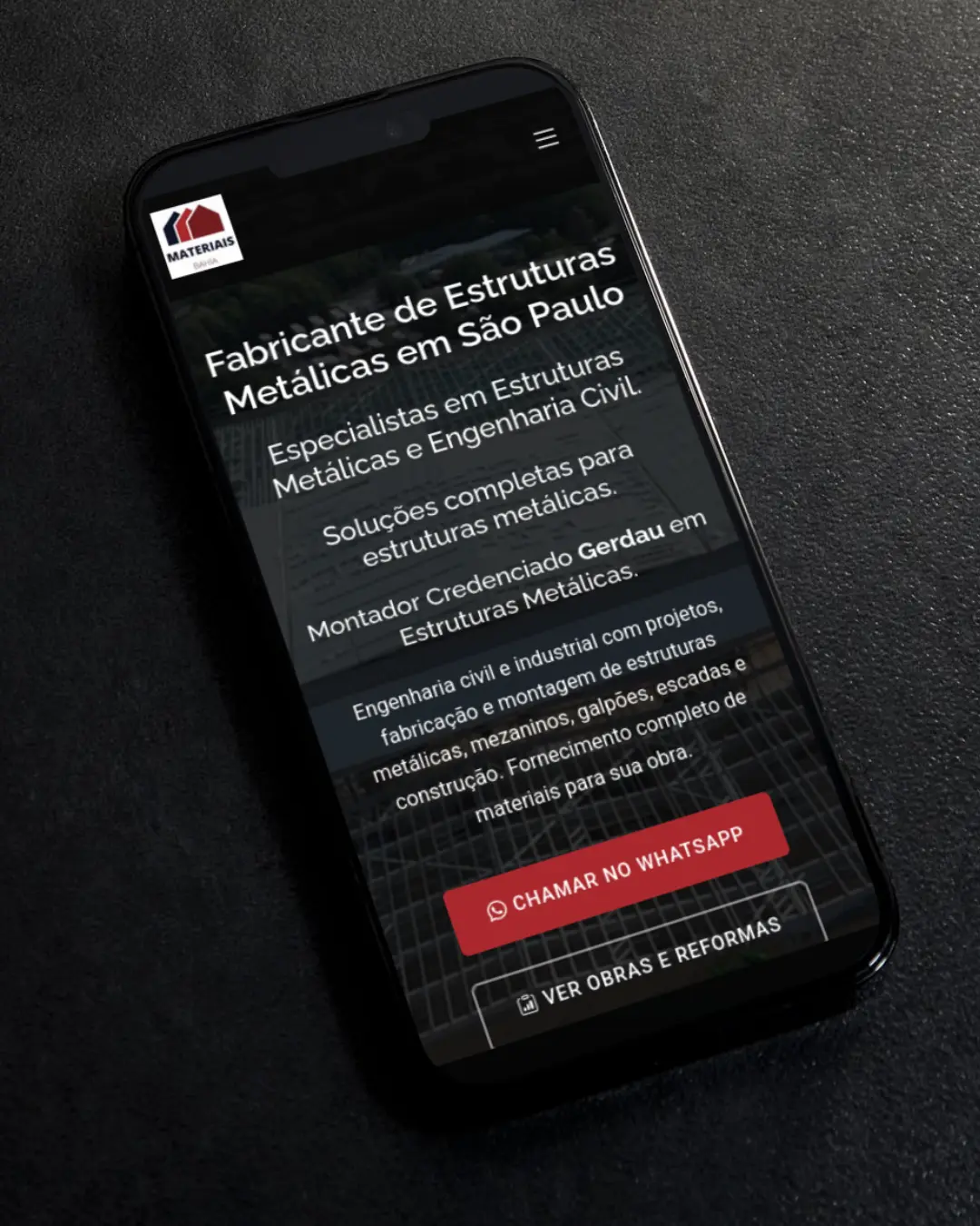 Criação de Sites - Materiais Bahia